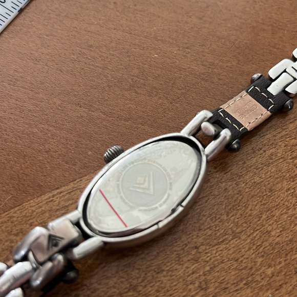 Beautiful sterling, silver Sada link, watch, leather main image 4